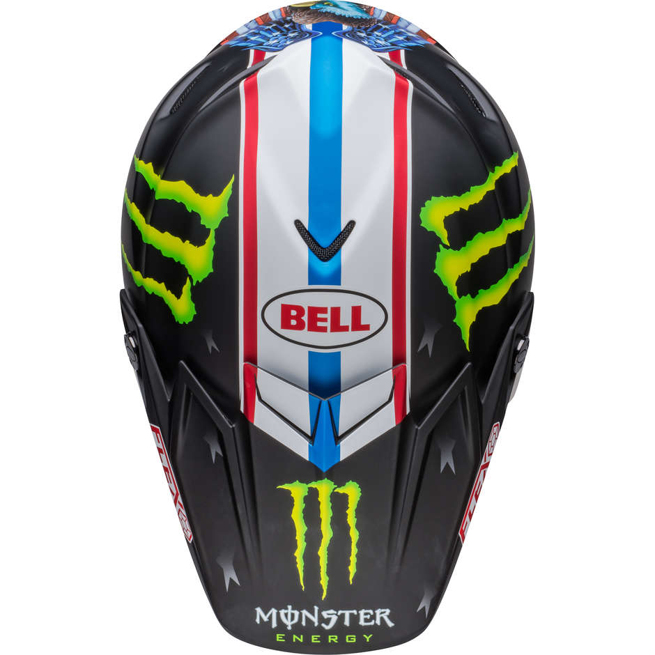 Cross Enduro Motorcycle Helmet Bell MOTO-9S FLEX TOMAC REPLICA 22 Matt Black White