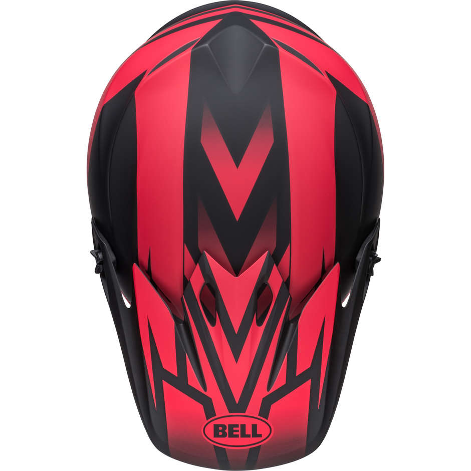 Cross Enduro Motorcycle Helmet Bell MX-9 MIPS DISRUPT Black Red Matt