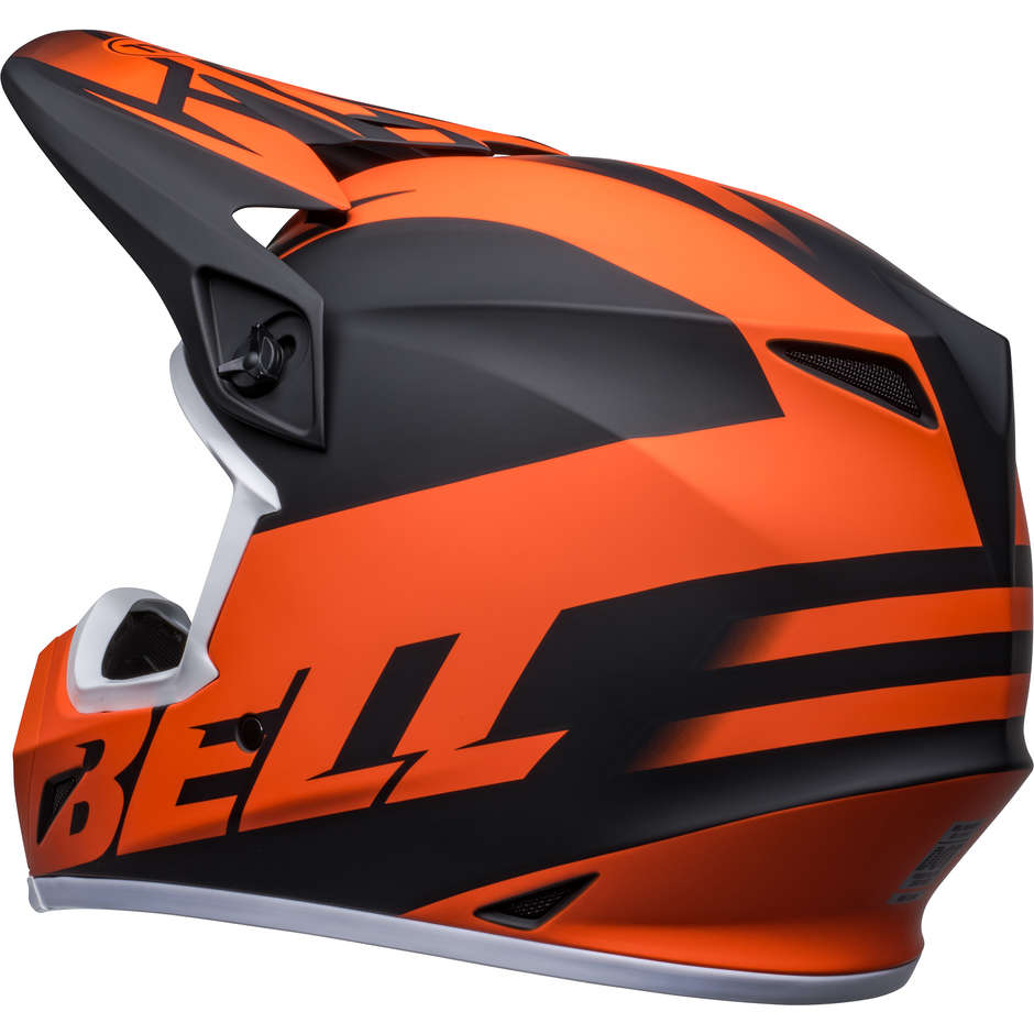 Cross Enduro Motorcycle Helmet Bell MX-9 MIPS DISRUPT Matt Black Orange