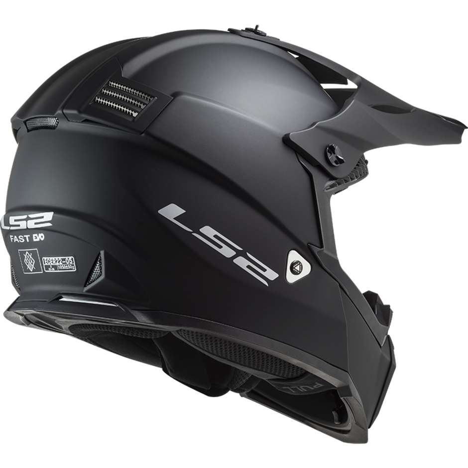 Cross Enduro Motorcycle Helmet Child Ls2 MX437 FAST MINI EVO Solid Matt Black