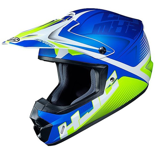 Cross Enduro Motorcycle Helmet HJC CS-MX II MC2SF White Blue Green