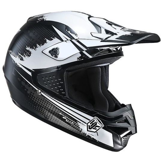 Cross Enduro Motorcycle Helmet HJC CSMX Zealot Black White MC-5F