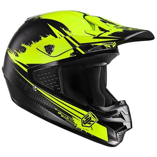 Cross Enduro Motorcycle Helmet HJC CSMX Zealot Black Yellow MC-3F