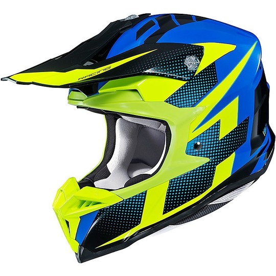 Cross Enduro motorcycle helmet HJC I50 Argos MC23 Yellow Blue