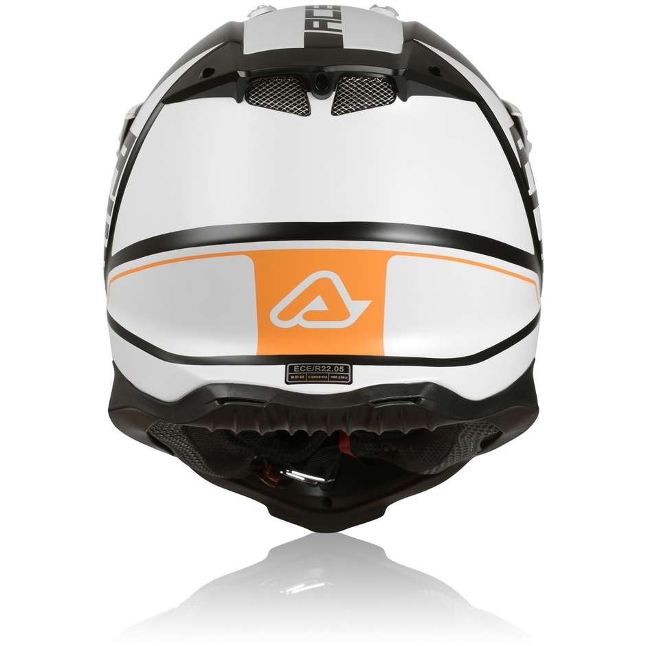 Cross Enduro Motorcycle Helmet In Acerbis X-RACER VTR Fiber White Matt Black