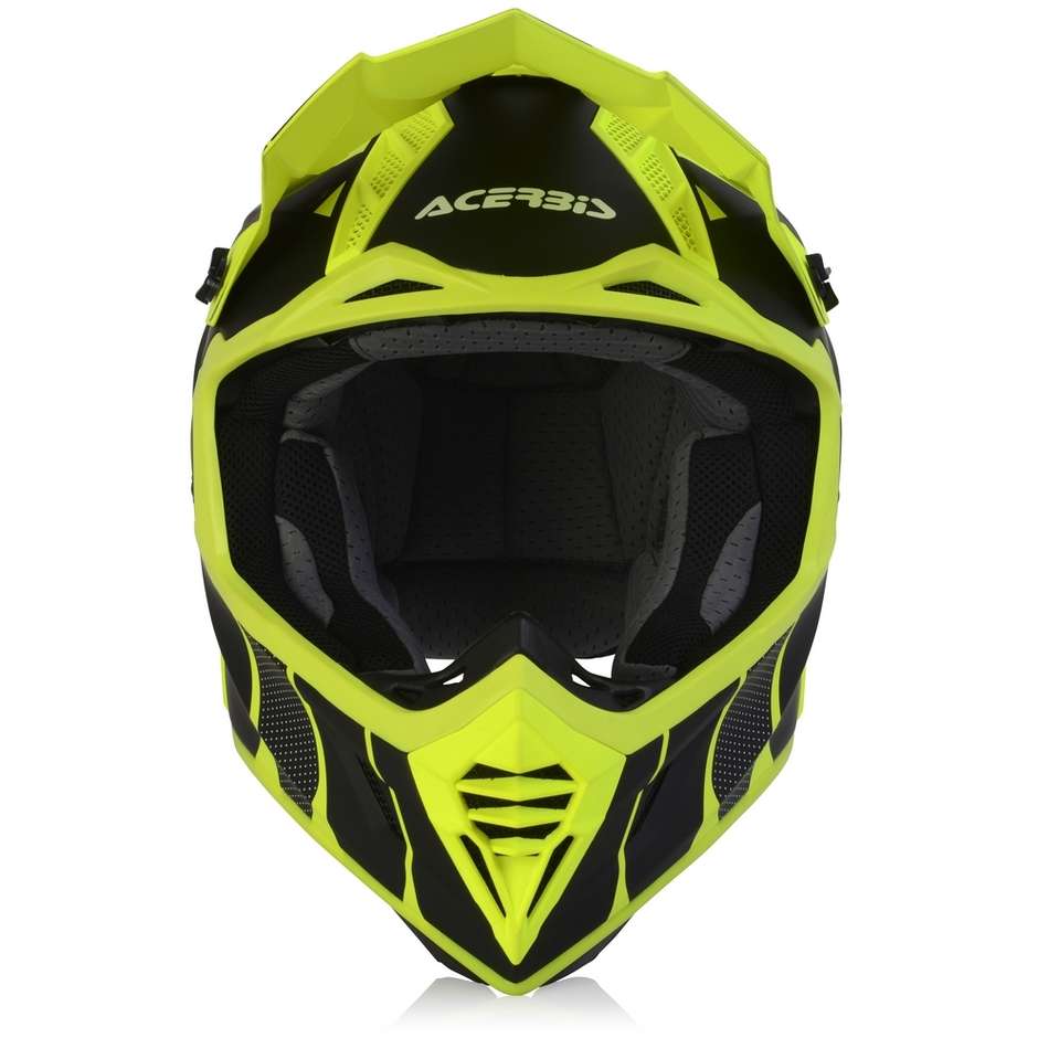 Cross Enduro Motorcycle Helmet In Acerbis X-TRACK VTR Fiber Black Yellow Fluo