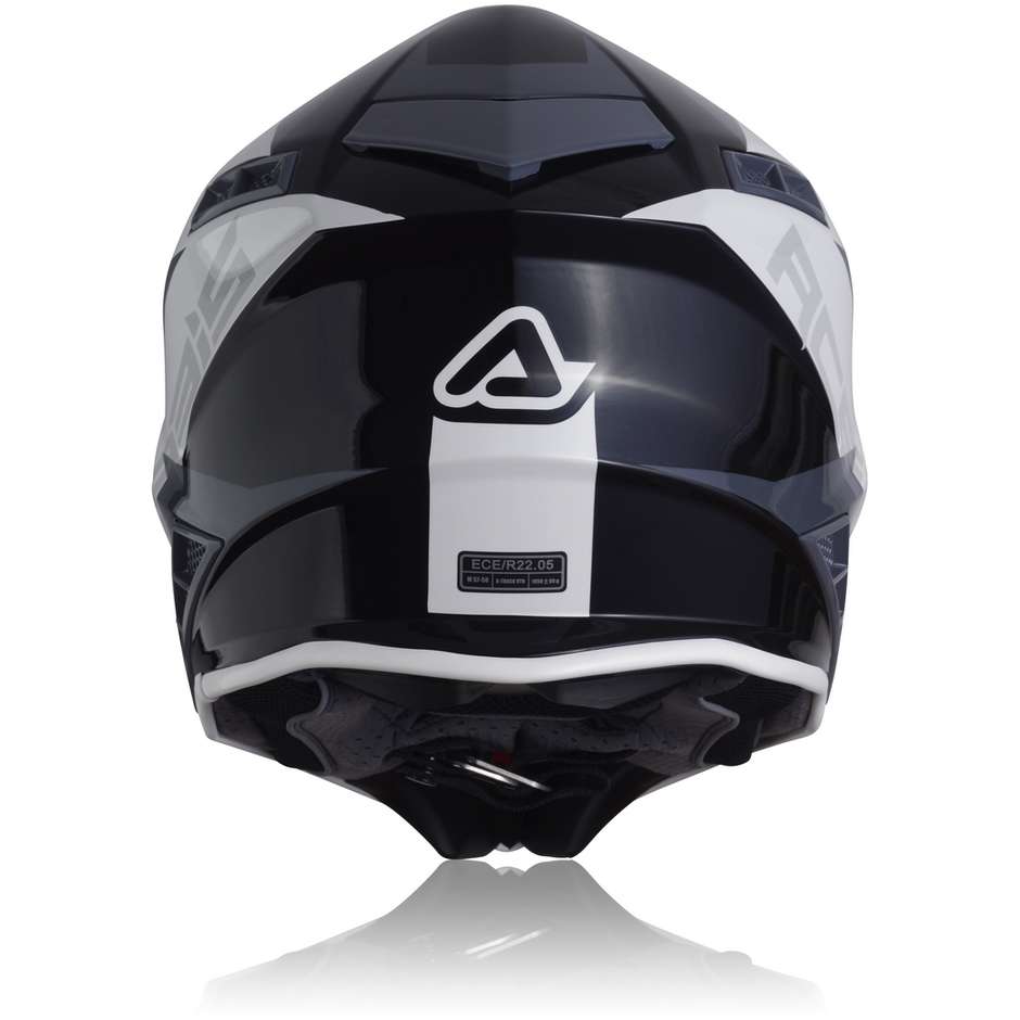 Cross Enduro Motorcycle Helmet In Acerbis X-TRACK VTR White Black Fiber