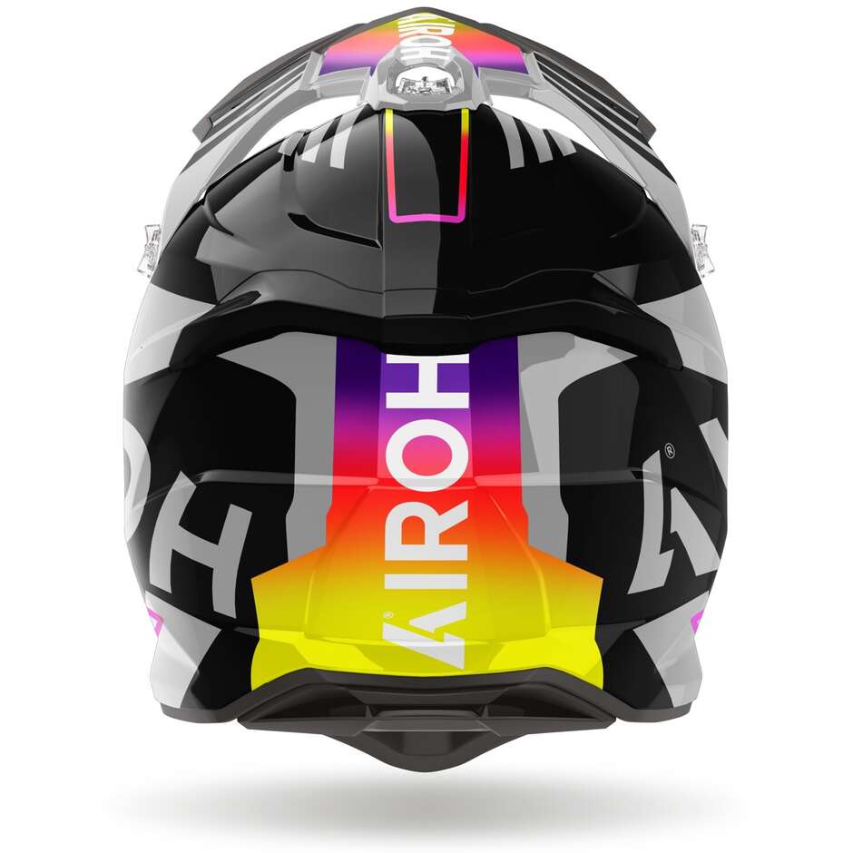 Cross Enduro Motorcycle Helmet in Airoh HPC Fiber STRYCKER BRAVE Glossy Grey