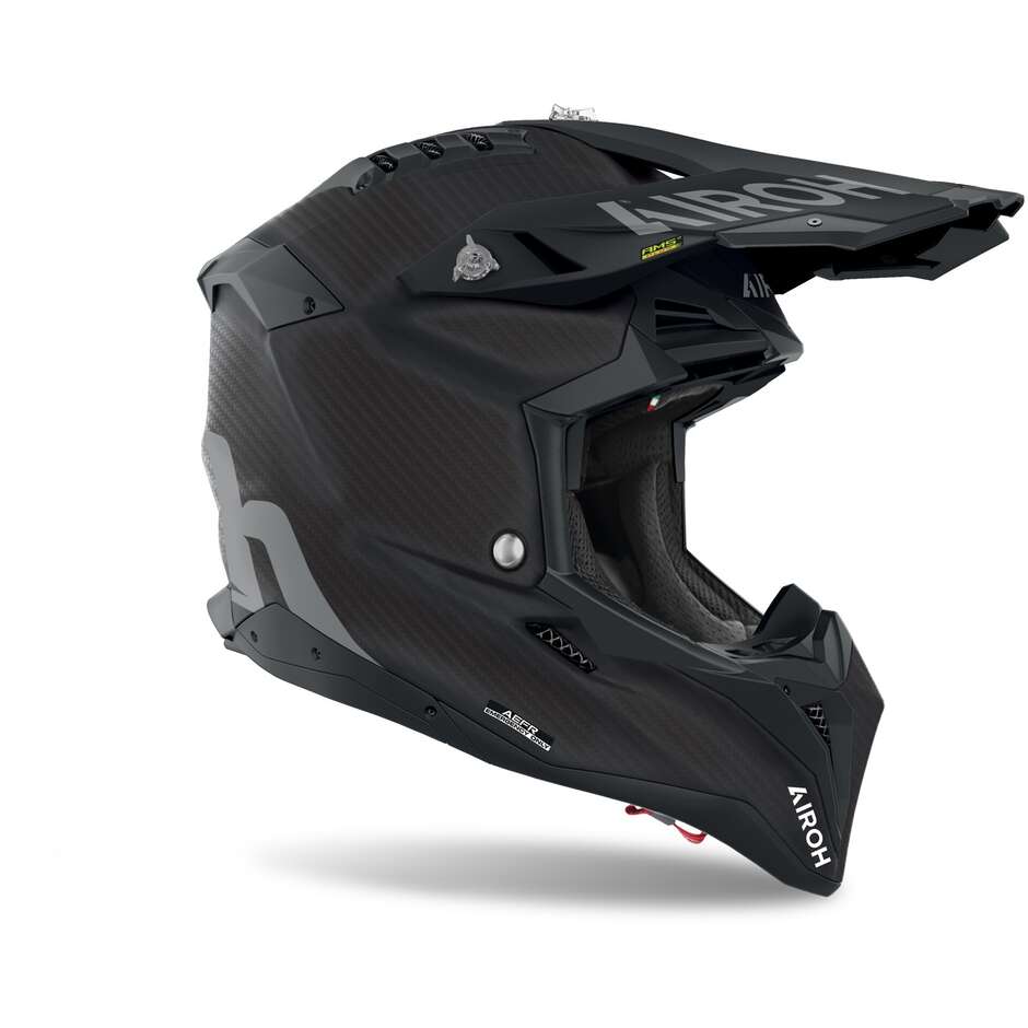 Cross Enduro Motorcycle Helmet In Carbon 3k Airoh AVIATOR 3 CARBON Matt