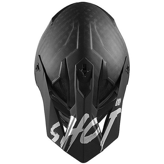 Cross Enduro Motorcycle Helmet in Carbon Shot LITE UNI Carbon Black