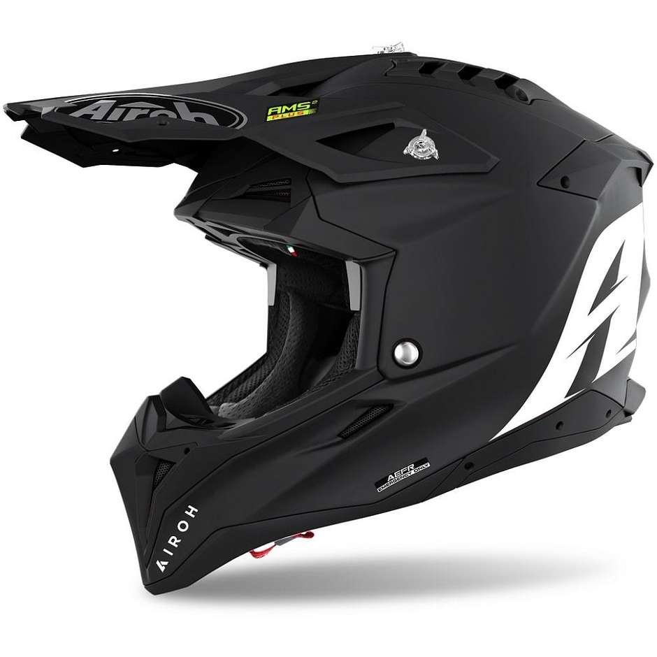 Cross Enduro Motorcycle Helmet In HPC Fiber Airoh AVIATOR 3 Color Matt Black