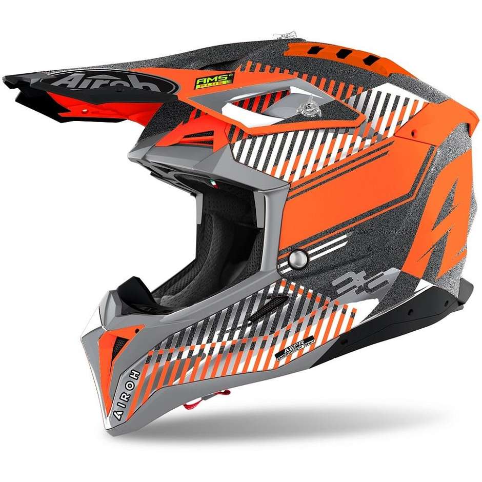Cross Enduro Motorcycle Helmet In HPC Fiber Airoh AVIATOR 3 Wave Glossy
