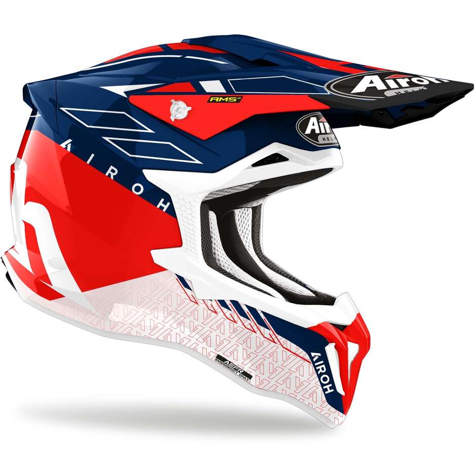 Cross Enduro Motorcycle Helmet In HPC Fiber Airoh STRYCKER SKIN Glossy Red