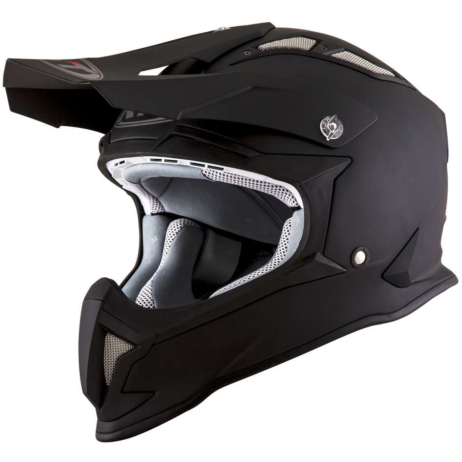 Cross Enduro Motorcycle Helmet In KYT STRIKE EAGLE PLAIN Matt Black Fiber