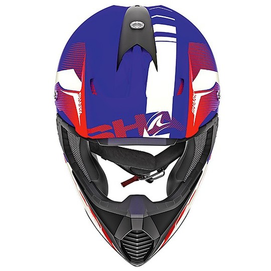 Cross Enduro Motorcycle Helmet in Shark Fiber VARIAL ANGER Blue White Red