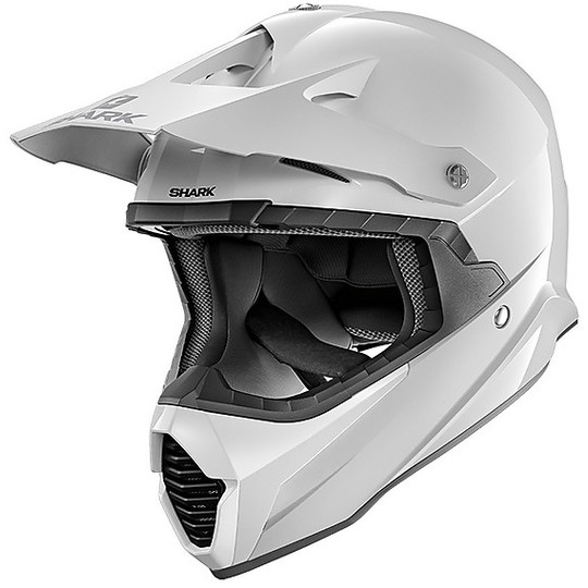 Cross Enduro Motorcycle Helmet in Shark Fiber VARIAL White