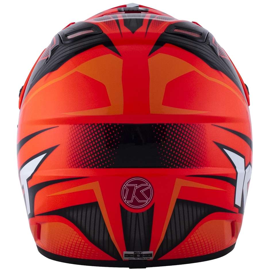 Cross Enduro Motorcycle Helmet KYT CROSS OVER POWER Black Red