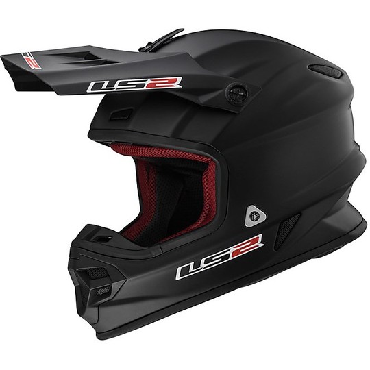 Cross Enduro motorcycle helmet LS2 MX456 Ages In fiber Solid Black Matt