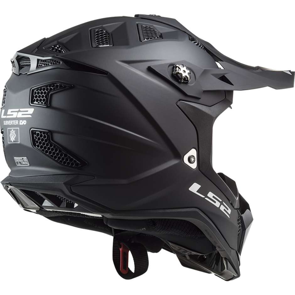 Cross Enduro Motorcycle Helmet Ls2 MX700 SUBVERTER EVO Solid Matt Black