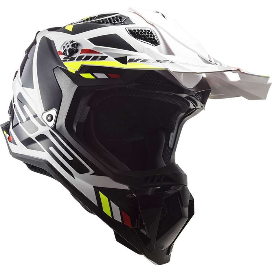 Cross Enduro Motorcycle Helmet Ls2 MX700 SUBVERTER EVO STOMP White Matt Black