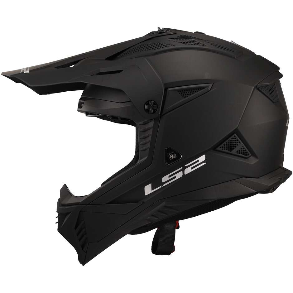 Cross Enduro Motorcycle Helmet Ls2 MX708 FAST 2 SOLID Matt Black