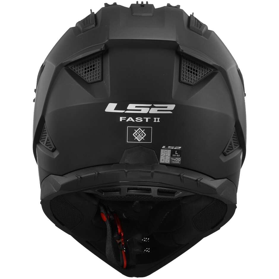 Cross Enduro Motorcycle Helmet Ls2 MX708 FAST 2 SOLID Matt Black
