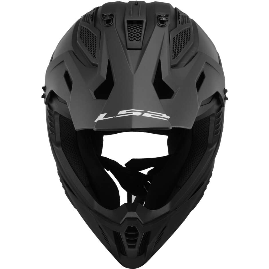 Cross Enduro Motorcycle Helmet Ls2 MX708 FAST 2 SOLID Matt Black