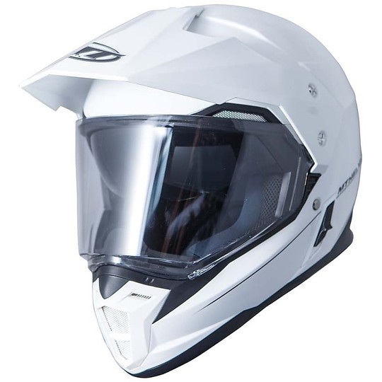 Cross Enduro Motorcycle Helmet MT Helmets Synchrony DuoSport SV Solid Glossy White