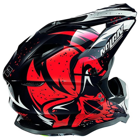 Cross Enduro Motorcycle Helmet Nolan N53 Buccaneer 051 Glossy Black