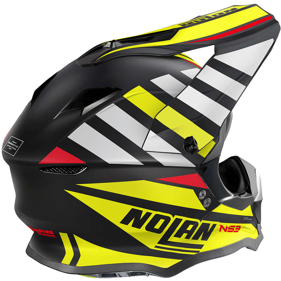 Cross Enduro Motorcycle Helmet Nolan N53 CLIFFJUMPER 075 Matt Black Yellow