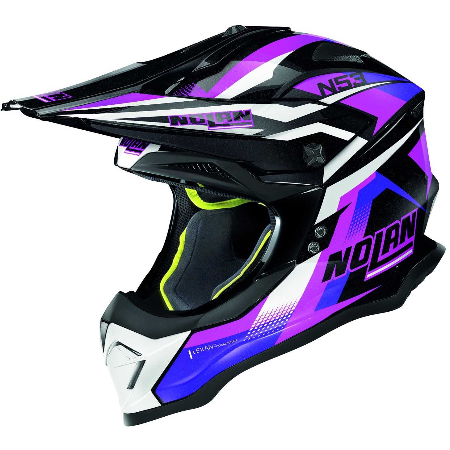 Cross Enduro Motorcycle Helmet Nolan N53 FENDER 081 Glossy Purple