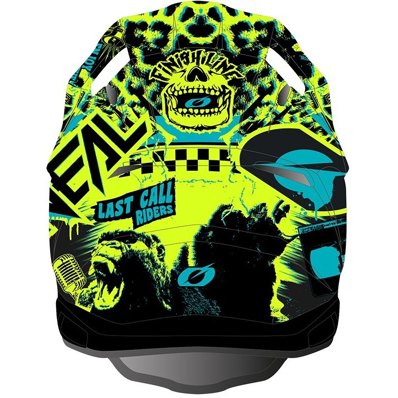 Cross Enduro Motorcycle Helmet Oneal 3Srs ASSAULT V.22 Black Yellow Fluo