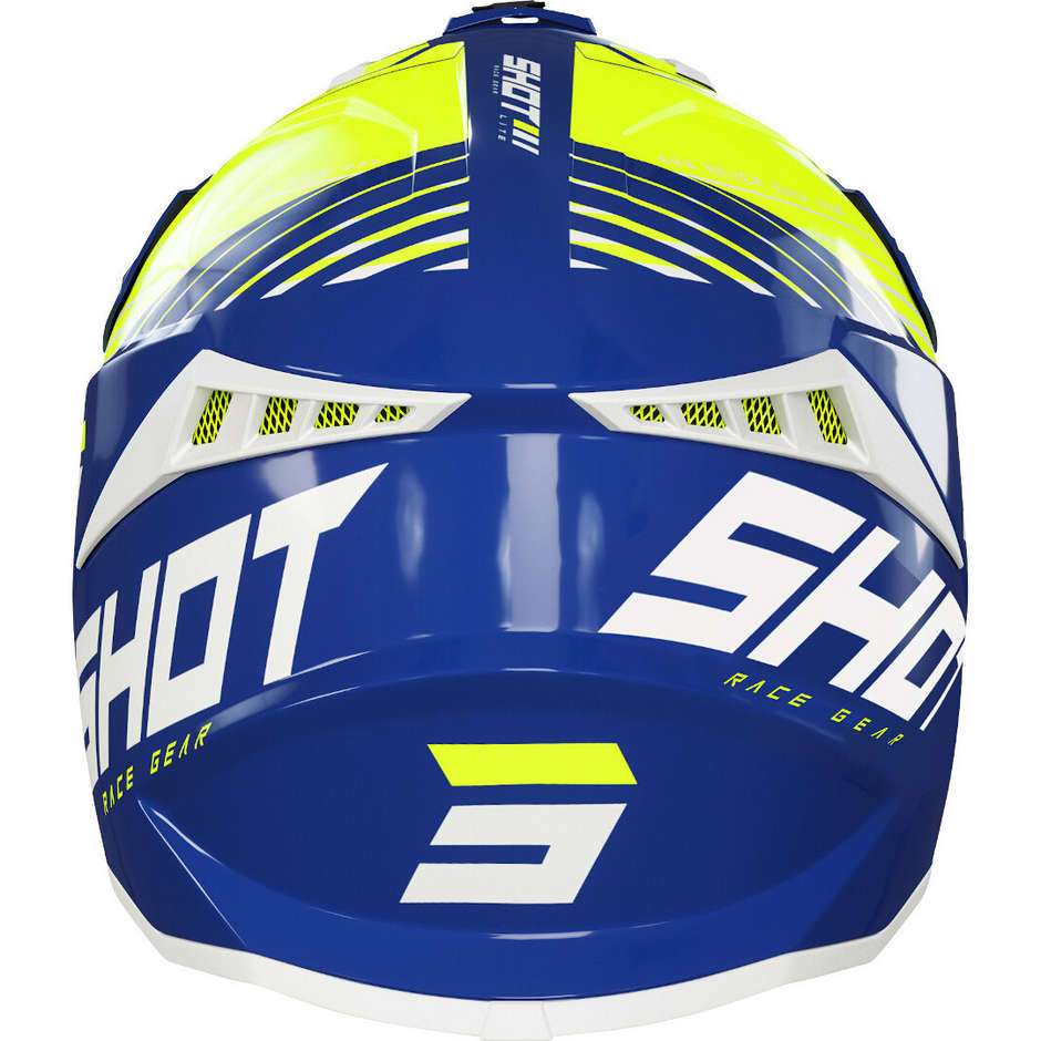 Cross Enduro Motorcycle Helmet Shot LITE FURY Glossy Neon Blue