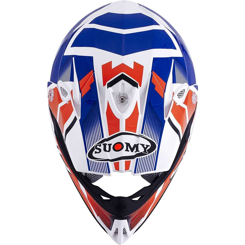 Cross Enduro Motorcycle Helmet Suomy MR JUMP SPECIAL White Red Blue