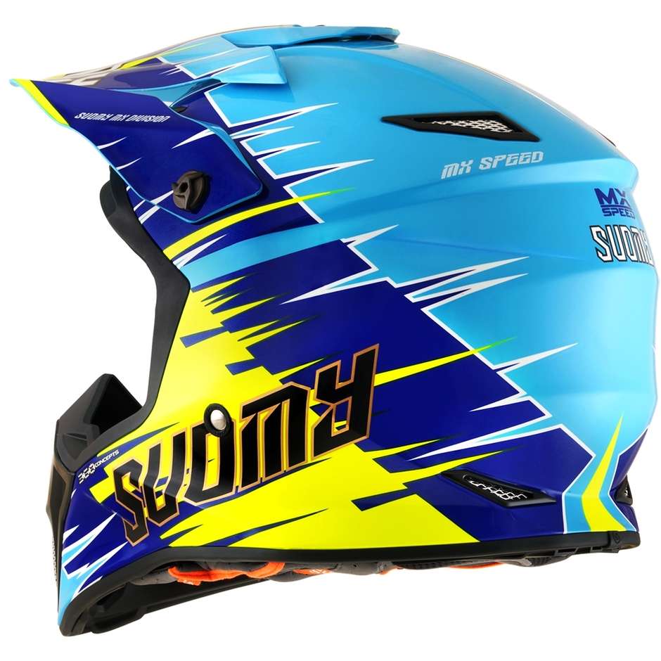 Cross Enduro Motorcycle Helmet Suomy MX SPEED WARP Light Blue