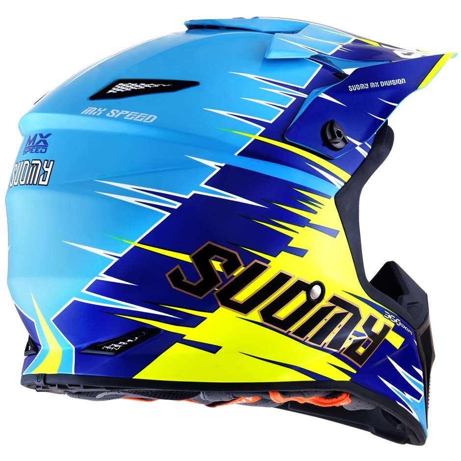 Cross Enduro Motorcycle Helmet Suomy MX SPEED WARP Light Blue