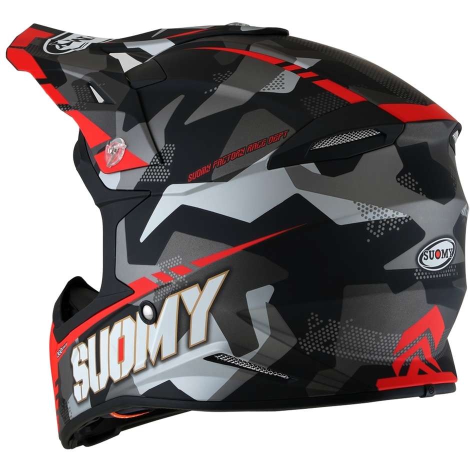 Cross Enduro Motorcycle Helmet Suomy X-WING CAMOUFLAGE Matt Red