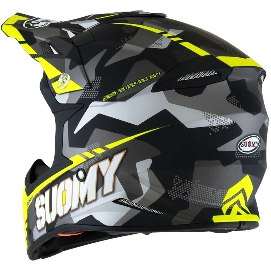 Cross Enduro Motorcycle Helmet Suomy X-WING CAMOUFLAGE Matt Yellow