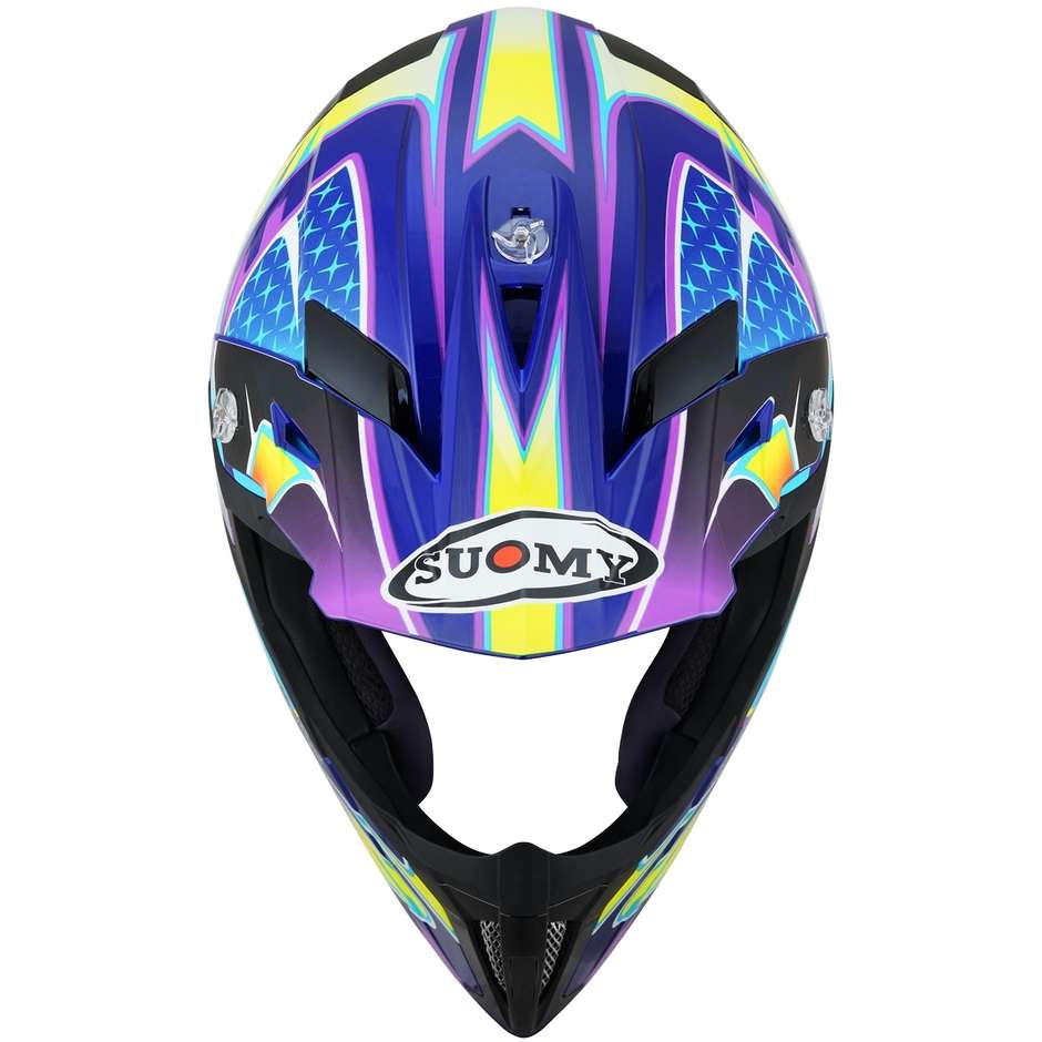 Cross Enduro Motorcycle Helmet Suomy X-WING DUEL Light Blue Pink