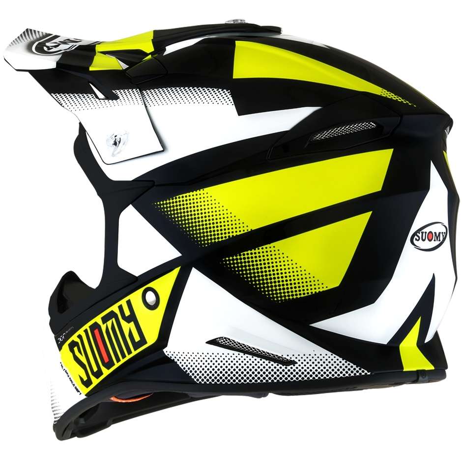 Cross Enduro Motorcycle Helmet Suomy X-WING GRIP Black Yellow