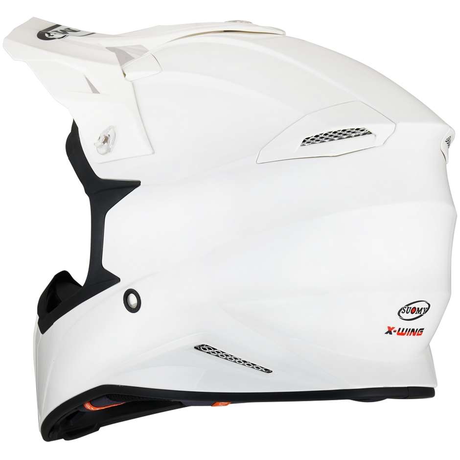 Cross Enduro Motorcycle Helmet Suomy X-WING PLAIN White