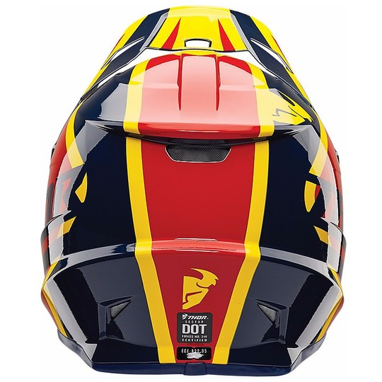Cross Enduro Motorcycle Helmet Thor Sector Ricochet 2018 Navy Yellow Red