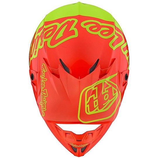 Cross Enduro Motorcycle Helmet Troy Lee Design SE4 Composite SILHOUETTE Orange Yellow