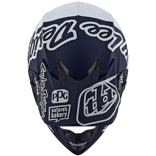Cross Enduro Motorcycle Helmet Troy Lee Design SE4 Composite SILHOUETTE TEAM Navy White
