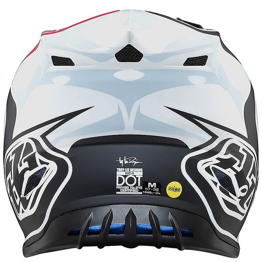 Cross Enduro Motorcycle Helmet Troy Lee Designs SE4 Polyacrylite SKULLY White