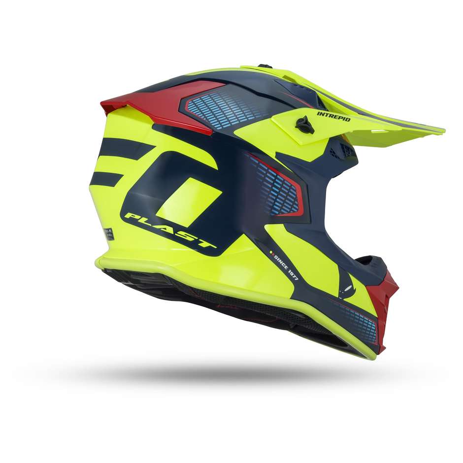 Cross Enduro Motorcycle Helmet UFO Intrepid Blue Red Yellow Fluo