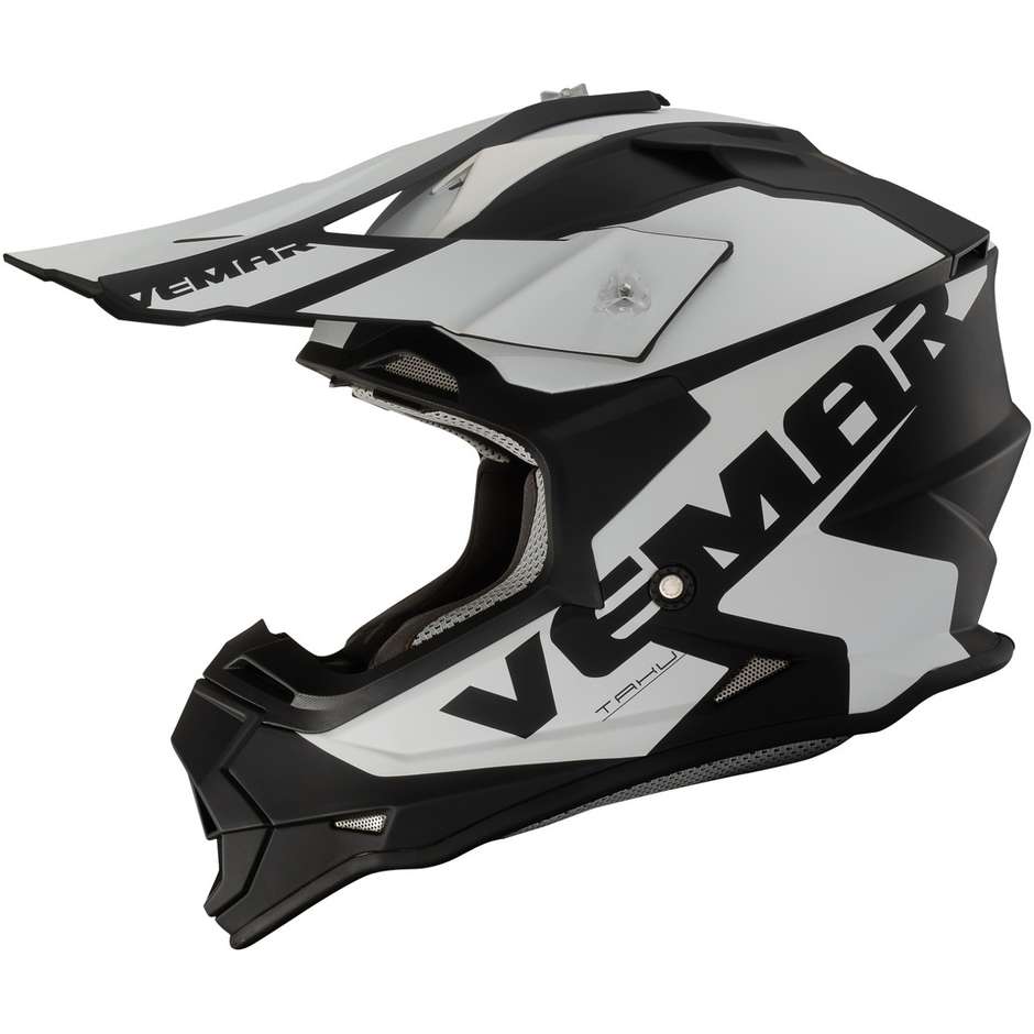 Cross Enduro Motorcycle Helmet Vemar VH TAKU Blade Black White