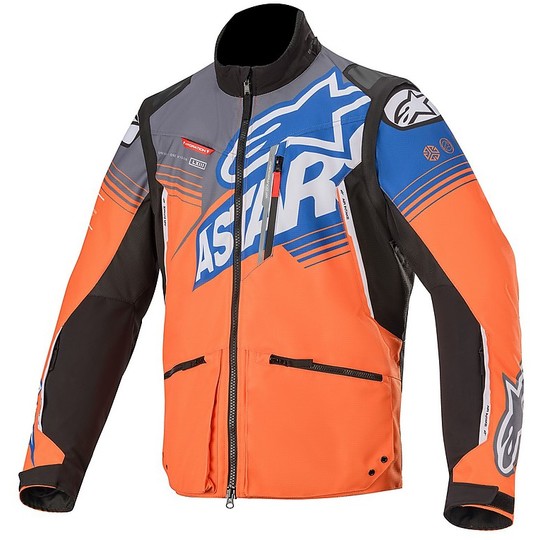 Cross Enduro Motorcycle Jacket Alpinestars VENTURE R Jacket Orange Gray Blue