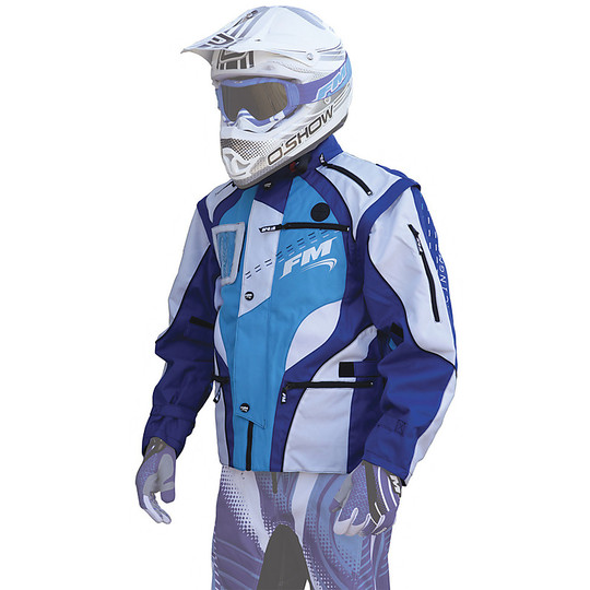 Cross Enduro motorcycle jacket Technical FM Hydro Racing Enduro Jacket Blue
