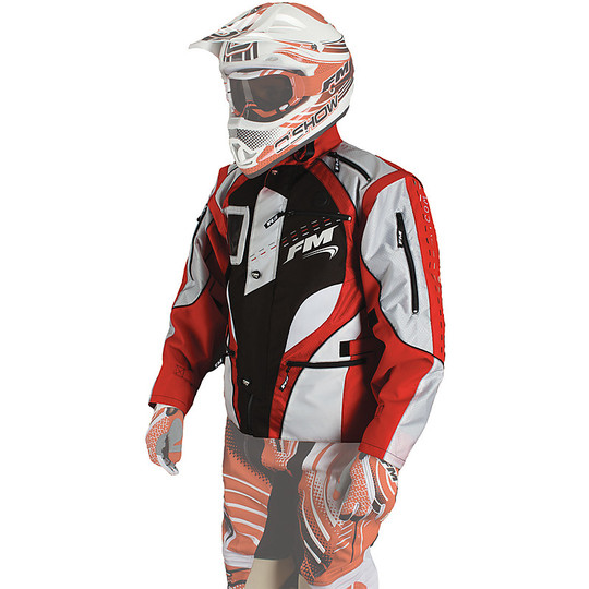 Cross Enduro motorcycle jacket Technical FM Hydro Racing Enduro Jacket Red